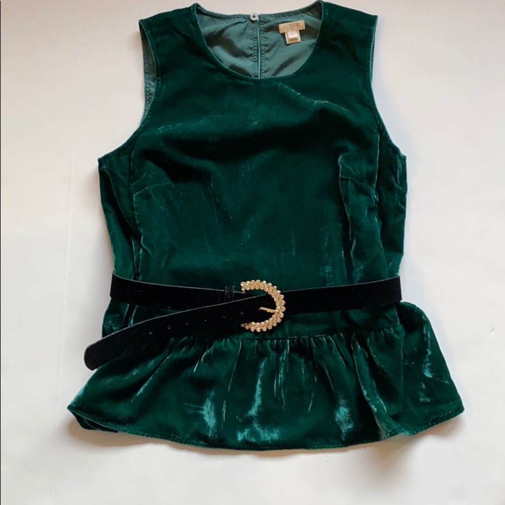 Velvet peplum top
